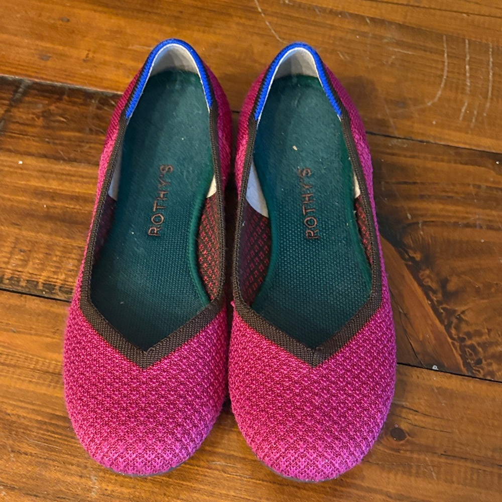 Rothy's Women's Magenta and Blue Flats